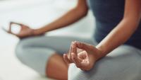 woman doing yoga
